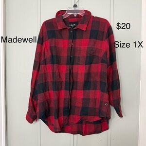Madewell Red and Black Flannel